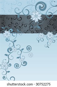 blue flowers background