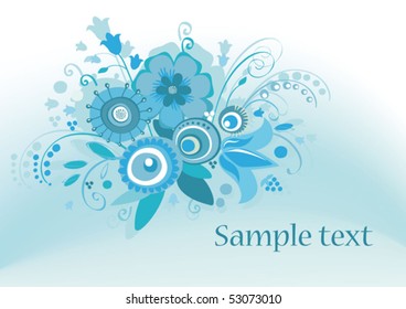 blue flowers background