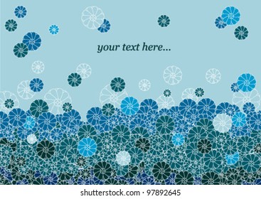 blue flowers background