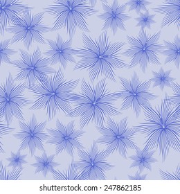 Blue flowers. blue background. Seamless. vector