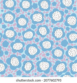 Blue flowers for backgrounds and textile