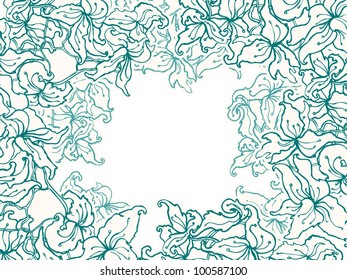 Blue flowers holiday background