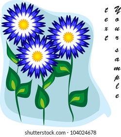 blue flowers isolated