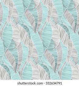blue flowers \ leave pattern