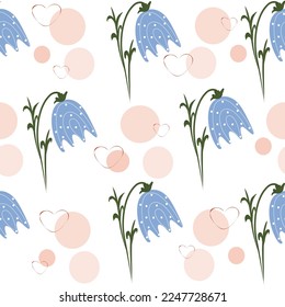 Blue flowers on white background. Floral elements isolated on a white background. Design for printing on cards, invitations, clothers