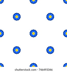 blue flowers on a white background, seamless pattern