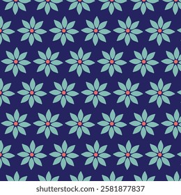 blue flowers pattern design background