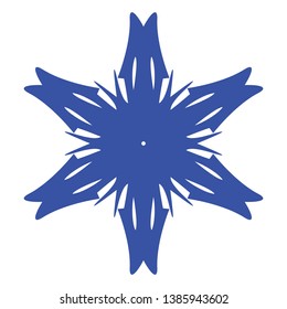 Blue Flowers / Pseudo-Snowflakes on white background. - Vector