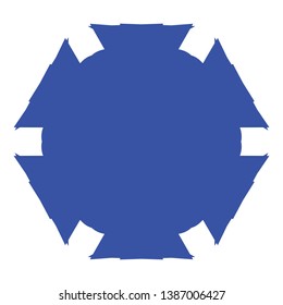 Blue Flowers / Pseudo-Snowflakes on white background. - Vector