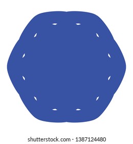 Blue Flowers / Pseudo-Snowflakes on white background. - Vector