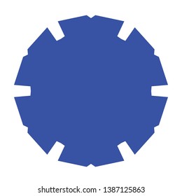 Blue Flowers / Pseudo-Snowflakes on white background. - Vector