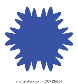 Blue Flowers / Pseudo-Snowflakes on white background. - Vector