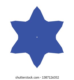 Blue Flowers / Pseudo-Snowflakes on white background. - Vector