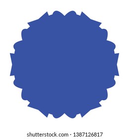 Blue Flowers / Pseudo-Snowflakes on white background. - Vector
