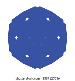 Blue Flowers / Pseudo-Snowflakes on white background. - Vector