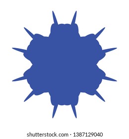 Blue Flowers / Pseudo-Snowflakes on white background. - Vector