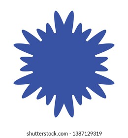 Blue Flowers / Pseudo-Snowflakes on white background. - Vector