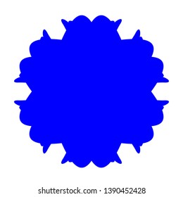 Blue Flowers / Pseudo-Snowflakes on white background. - Vector