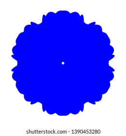 Blue Flowers / Pseudo-Snowflakes on white background. - Vector