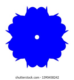Blue Flowers / Pseudo-Snowflakes on white background. - Vector