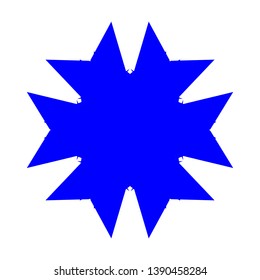 Blue Flowers / Pseudo-Snowflakes on white background. - Vector
