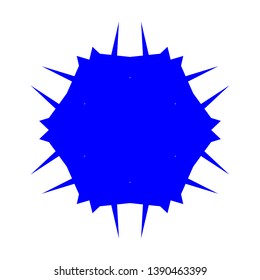 Blue Flowers / Pseudo-Snowflakes on white background. - Vector