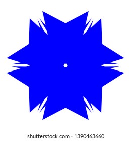 Blue Flowers / Pseudo-Snowflakes on white background. - Vector