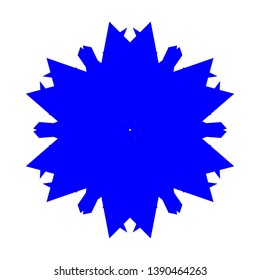 Blue Flowers / Pseudo-Snowflakes on white background. - Vector