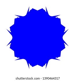 Blue Flowers / Pseudo-Snowflakes on white background. - Vector