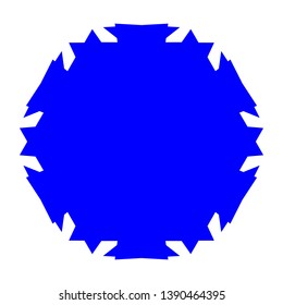 Blue Flowers / Pseudo-Snowflakes on white background. - Vector