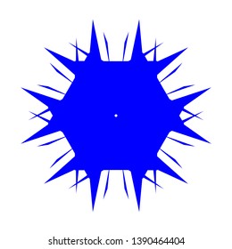 Blue Flowers / Pseudo-Snowflakes on white background. - Vector