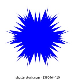 Blue Flowers / Pseudo-Snowflakes on white background. - Vector