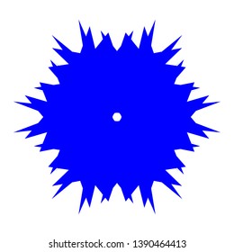 Blue Flowers / Pseudo-Snowflakes on white background. - Vector