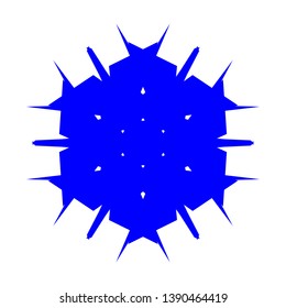 Blue Flowers / Pseudo-Snowflakes on white background. - Vector