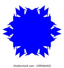 Blue Flowers / Pseudo-Snowflakes on white background. - Vector