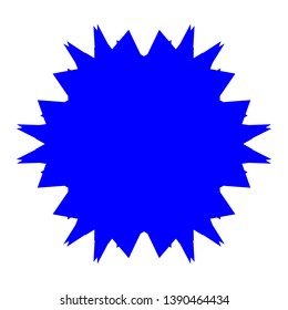 Blue Flowers / Pseudo-Snowflakes on white background. - Vector