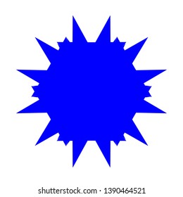 Blue Flowers / Pseudo-Snowflakes on white background. - Vector