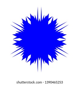 Blue Flowers / Pseudo-Snowflakes on white background. - Vector