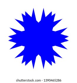 Blue Flowers / Pseudo-Snowflakes on white background. - Vector