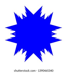 Blue Flowers / Pseudo-Snowflakes on white background. - Vector