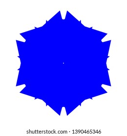 Blue Flowers / Pseudo-Snowflakes on white background. - Vector