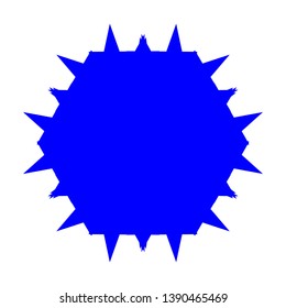 Blue Flowers / Pseudo-Snowflakes on white background. - Vector