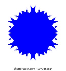 Blue Flowers / Pseudo-Snowflakes on white background. - Vector