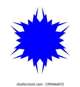 Blue Flowers / Pseudo-Snowflakes on white background. - Vector