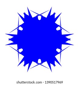 Blue Flowers / Pseudo-Snowflakes on white background. - Vector
