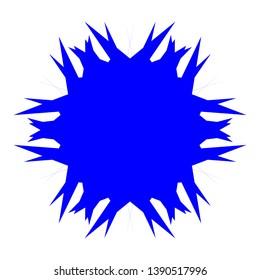 Blue Flowers / Pseudo-Snowflakes on white background. - Vector