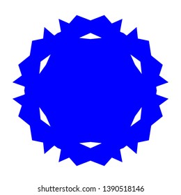 Blue Flowers / Pseudo-Snowflakes on white background. - Vector