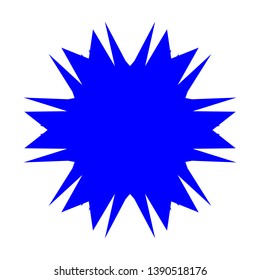 Blue Flowers / Pseudo-Snowflakes on white background. - Vector