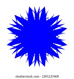 Blue Flowers / Pseudo-Snowflakes on white background. - Vector