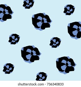 Blue flowers retro  texture
vector illustration of floral pattern